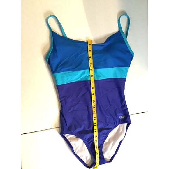 SPEEDO- WOMEN'S BLUE ONE-PIECE BATHING SUIT SIZE 8 - Picture 7 of 8